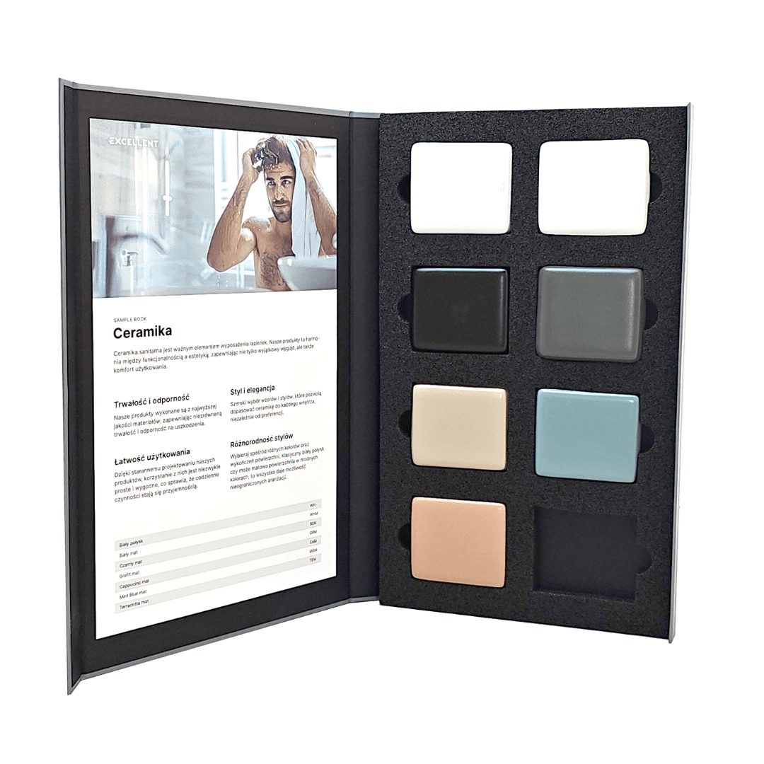 Próbnik kolorów 60 x 70 mm, ceramika